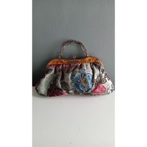 Floral Evening Bag Embroidered Clutch Purse Party Handbag